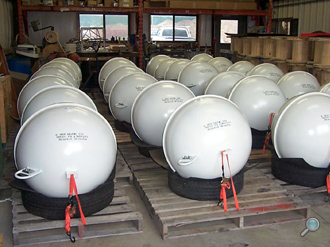 Steel subsurface float product shipments at our Cataumet, MA facility Steel subsurface float product shipments at our Cataumet, MA facility
