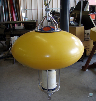 Ellipsoid ADCP buoy (shown w/ Workhorse ADCP), mounting for Aquadopp, AWAC, RDCP, ADP Ellipsoid ADCP buoy (shown w/ Workhorse ADCP), mounting for Aquadopp, AWAC, RDCP, ADP