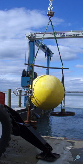 Testing large ADCP buoy for precise mooring calculations Testing large ADCP buoy for precise mooring calculations