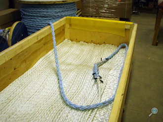 Nylon to polypropylene splice for S-tether "middle" Nylon to polypropylene splice for S-tether "middle"