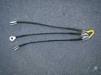 Sediment trap synthetic rope upper bridle Sediment trap synthetic rope upper bridle